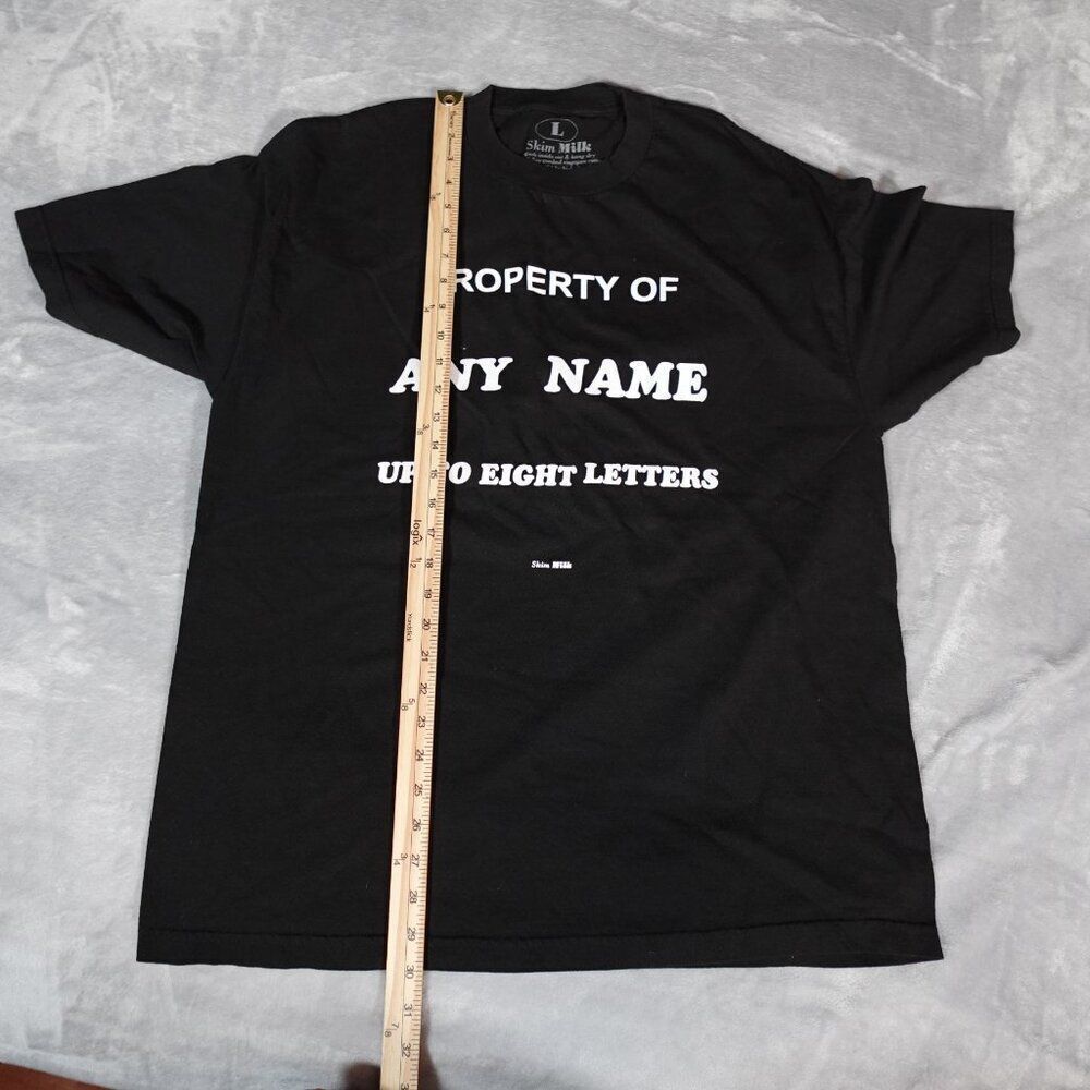Skim Milk Property Of Any Name T Shirt Mens L Relaxed Fit Made In USA NEW - Picture 8 of 8